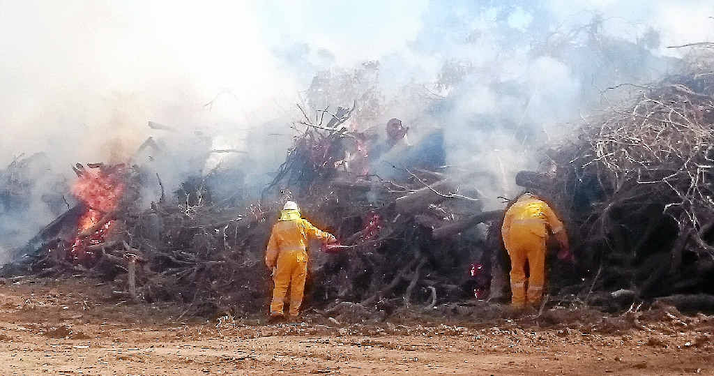 HAZARD REDUCTION: Members of three rural fire brigades were involved in a hazard reduction burn at Washpool Reserve on Sunday morning.